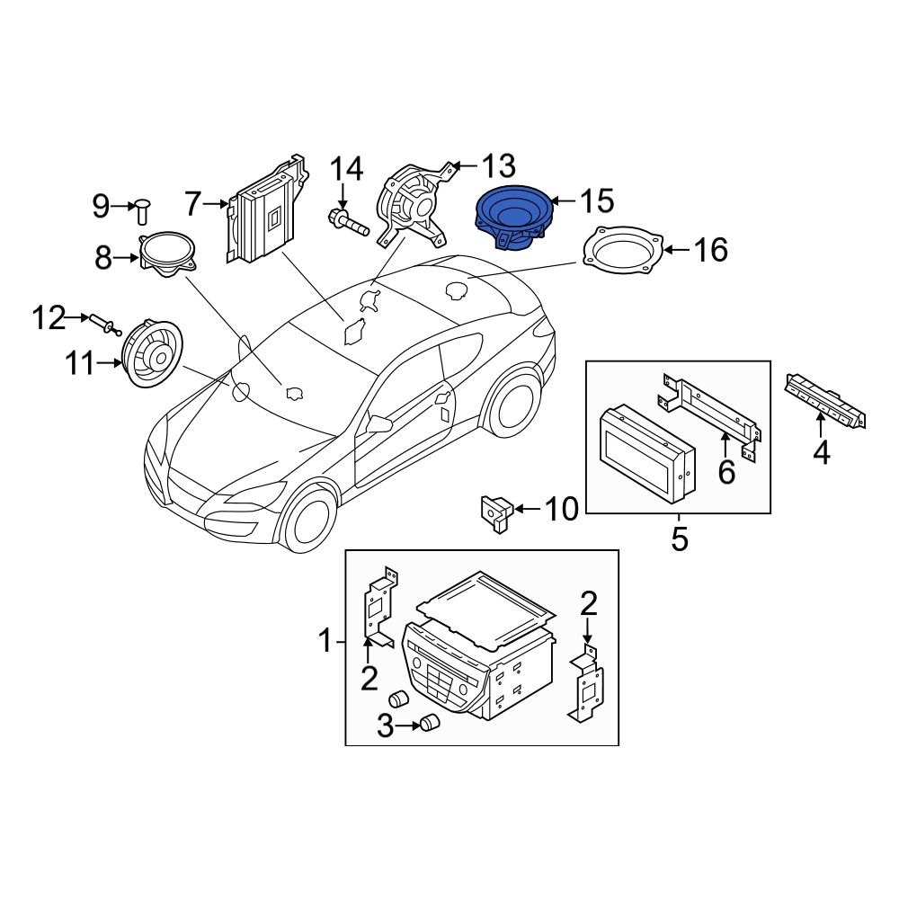 Hyundai OE 963012H000 Speaker Rivet