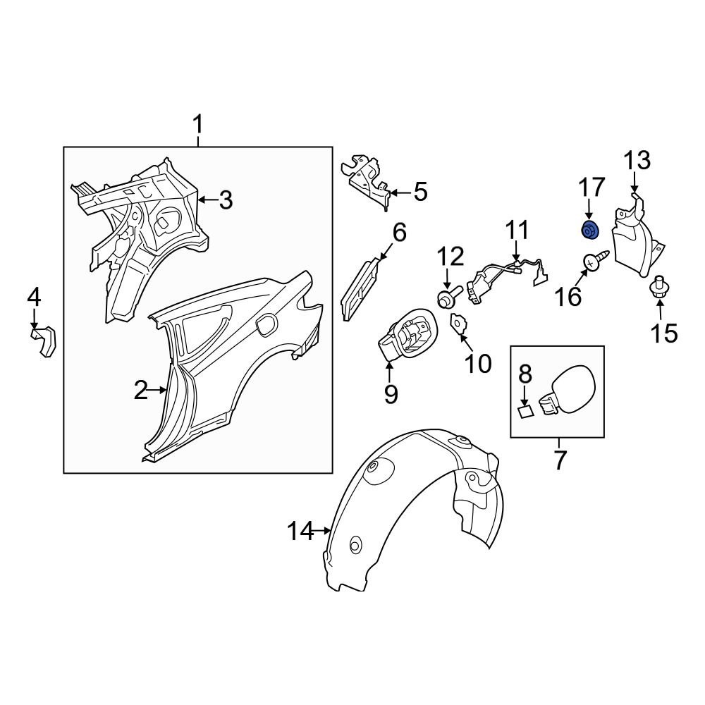 Hyundai OE 8682526000 - Fender Liner Nut