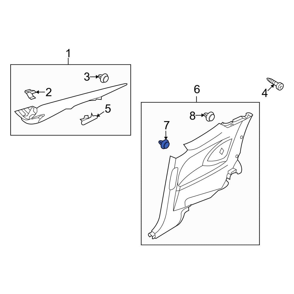 Hyundai OE 8659028000 - Wheel Arch Molding Screw