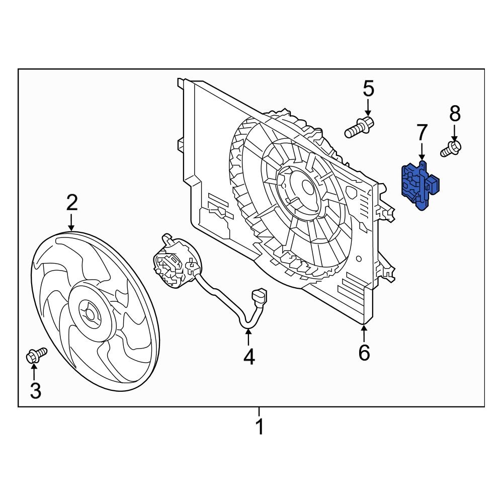 Hyundai OE 25384G7000 Front Engine Cooling Fan Controller