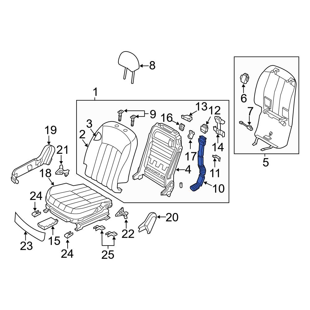 Hyundai OE 884603N500 Front Right Climate Controlled Seat Duct