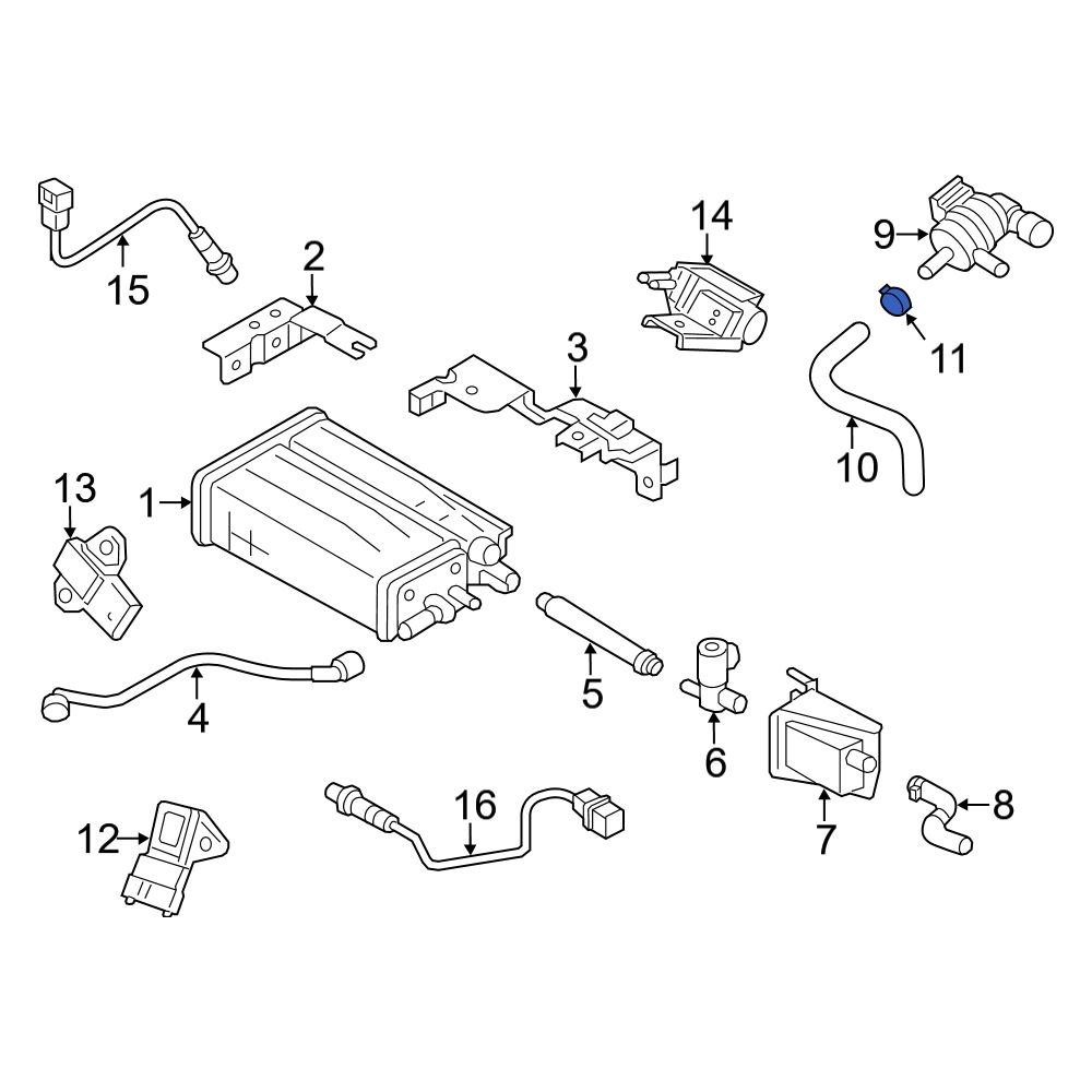 Hyundai OE 1472017006B Front PCV Valve Hose Clamp