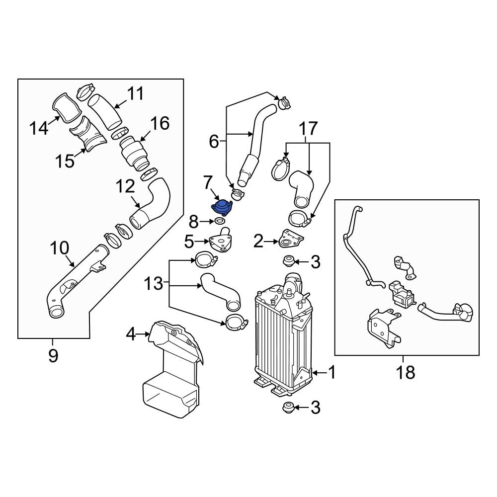 Hyundai OE 282342G420 Turbocharger Boost Pressure Relief Valve