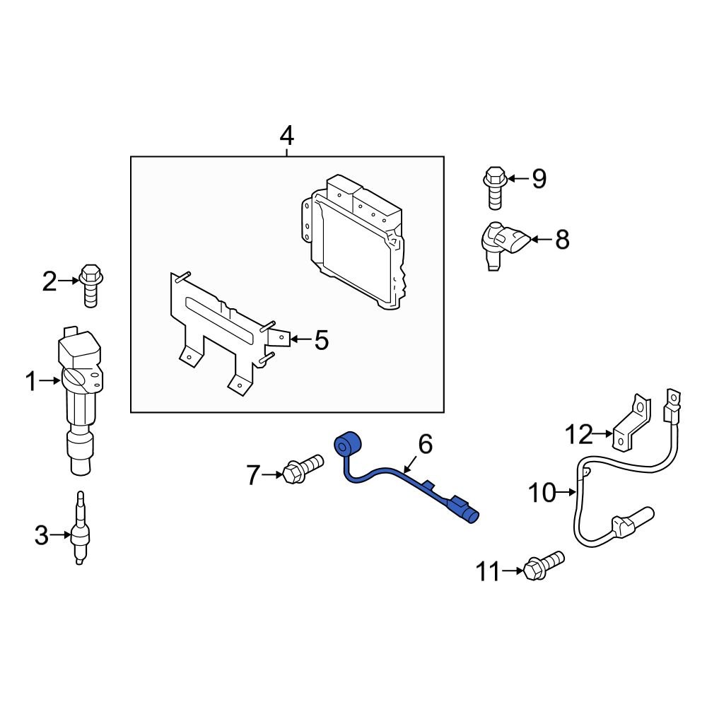Hyundai OE 392502B020 Ignition Knock (Detonation) Sensor