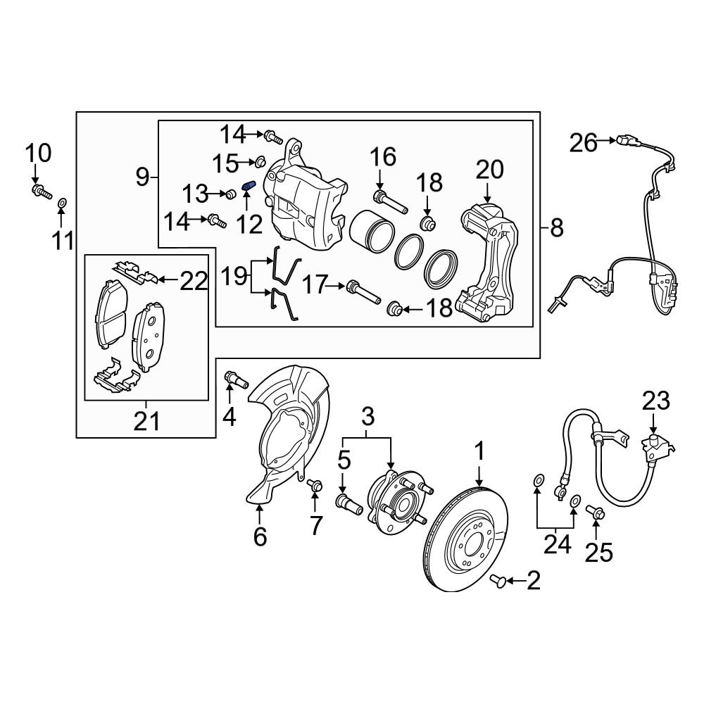Hyundai OE 581201G100 - Rear Brake Bleeder Screw