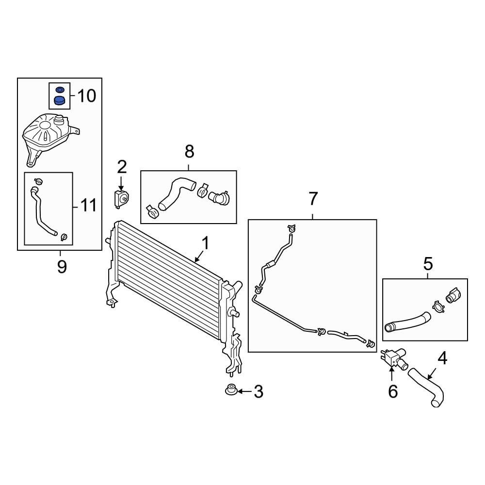 Hyundai OE 25330B1000 Front Engine Coolant Reservoir Cap