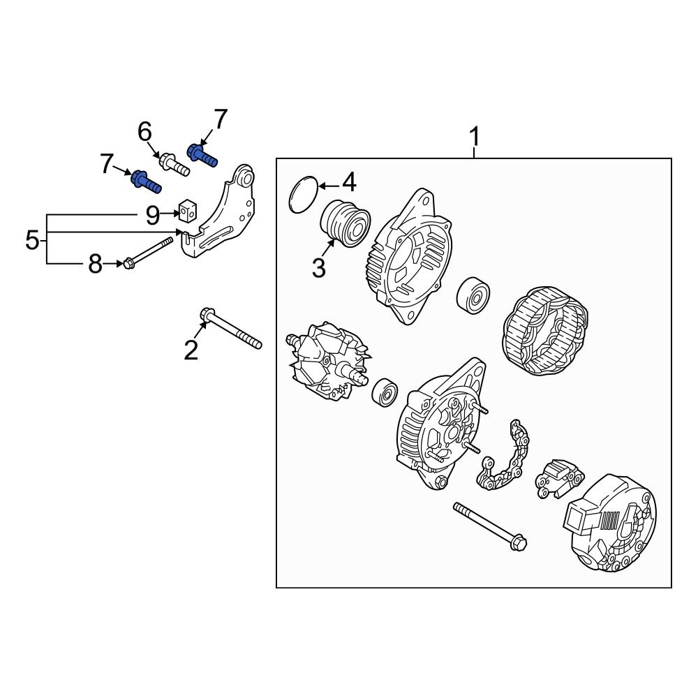 Hyundai OE 1140308407B Alternator Bracket Bolt