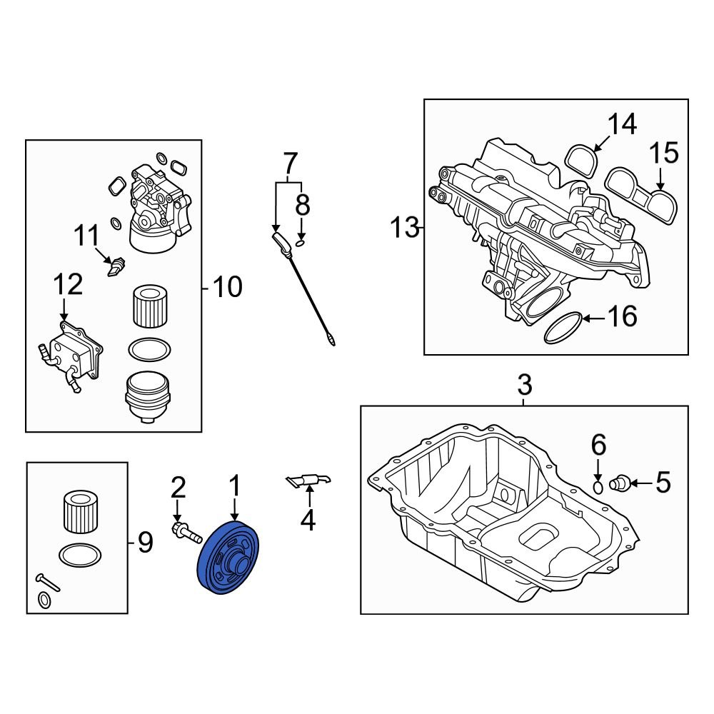 Hyundai OE 231242M710 Engine Crankshaft Pulley