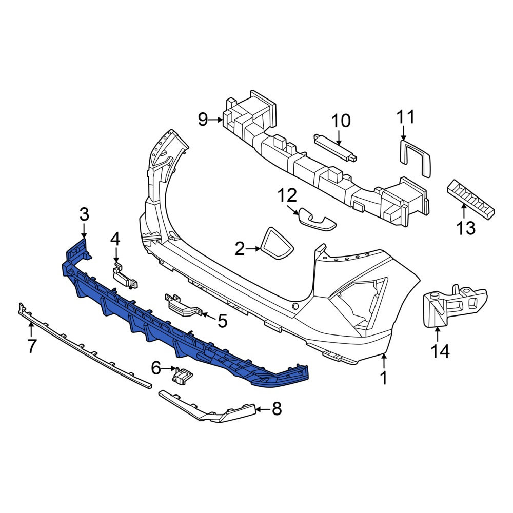 Hyundai OE 86612BEAA0 - Rear Valance Panel