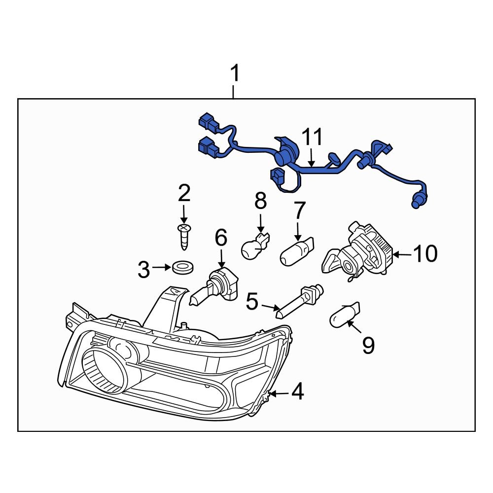 Infiniti OE 26242ZC26A Front Headlight Wiring Harness