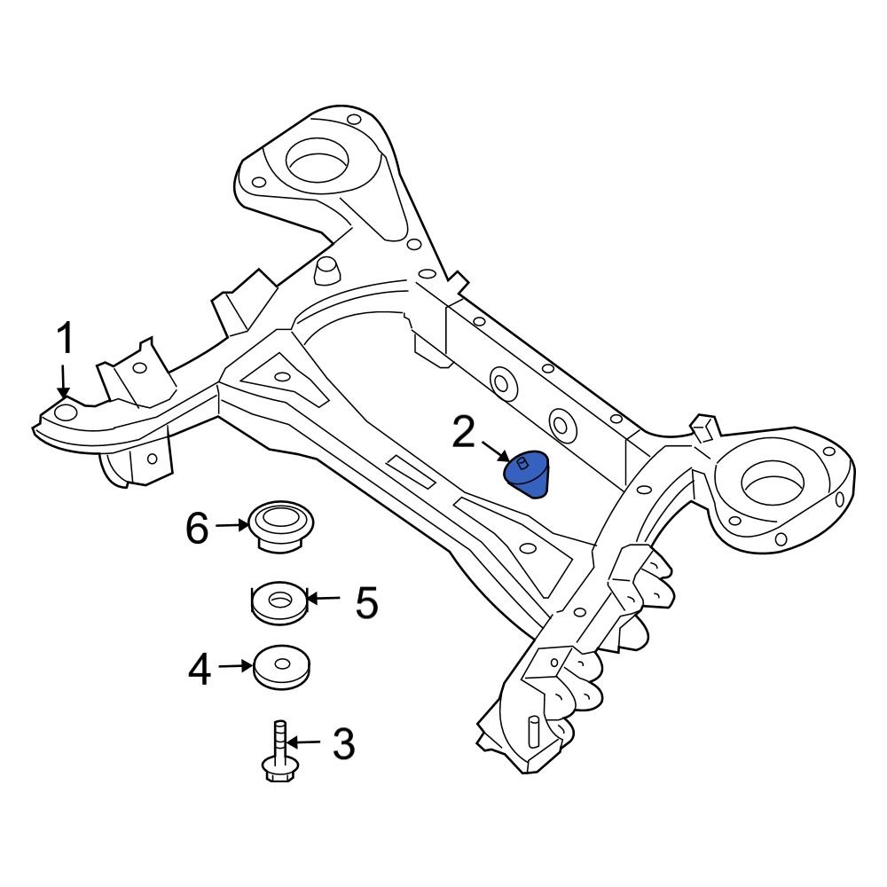 Infiniti OE 552407S001 Rear Suspension Crossmember Insulator