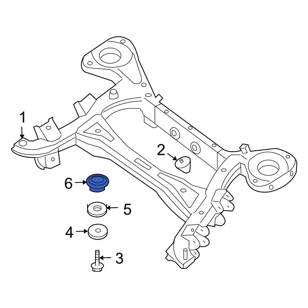 Infiniti OE 552407S001 Rear Suspension Crossmember Insulator