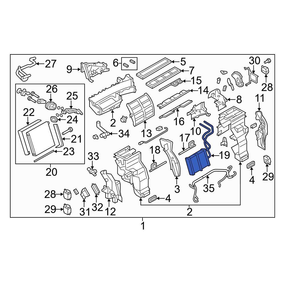 Infiniti OE 271401LA0A Front HVAC Heater Core