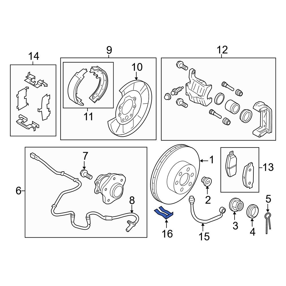 Infiniti OE 462062J00A Brake Hydraulic Hose Lock Clip