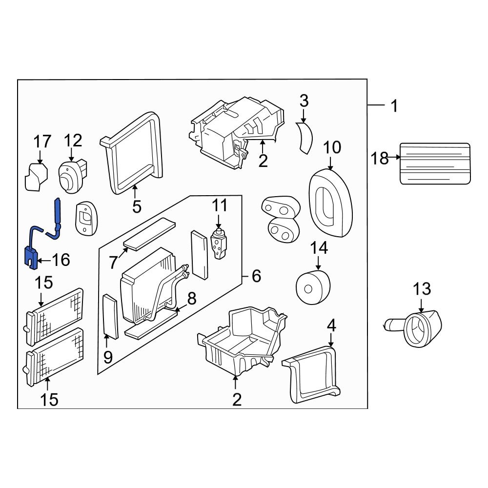 Infiniti OE 277232J500 A/C Evaporator Temperature Sensor