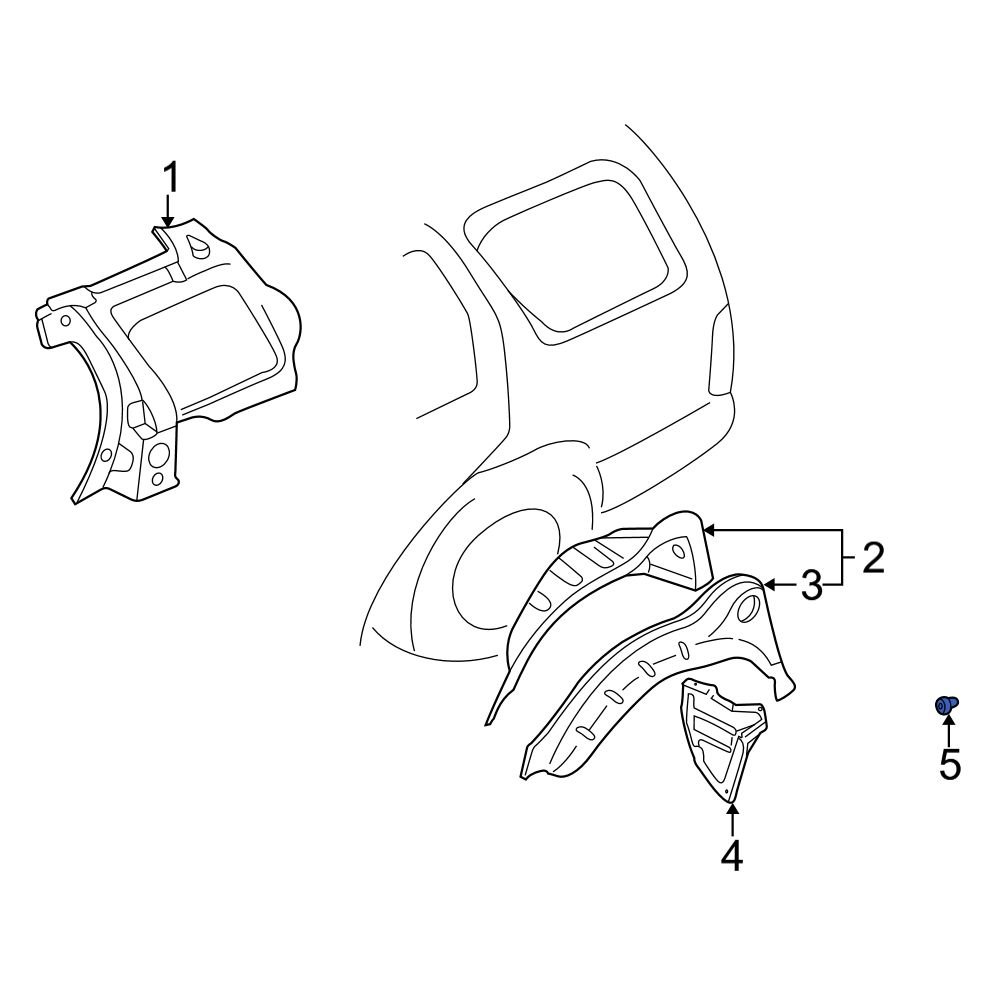 Infiniti OE 0128100831 - Fender Liner Grommet