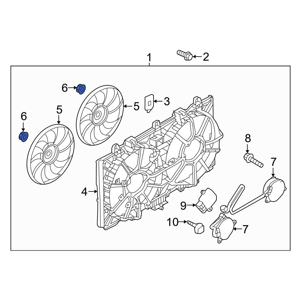 Infiniti OE 925940M30A Engine Cooling Fan Blade Nut
