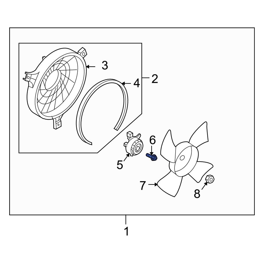 Infiniti OE 216940M30A A/C Condenser Fan Motor Bolt