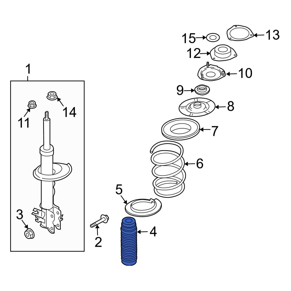 Infiniti OE 54050CG000 Front Suspension Strut Bumper