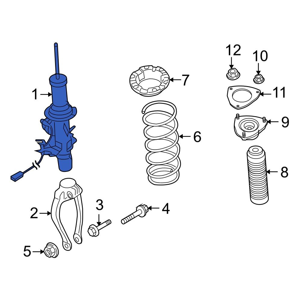 Infiniti OE E61101CA0A Front Right Suspension Strut