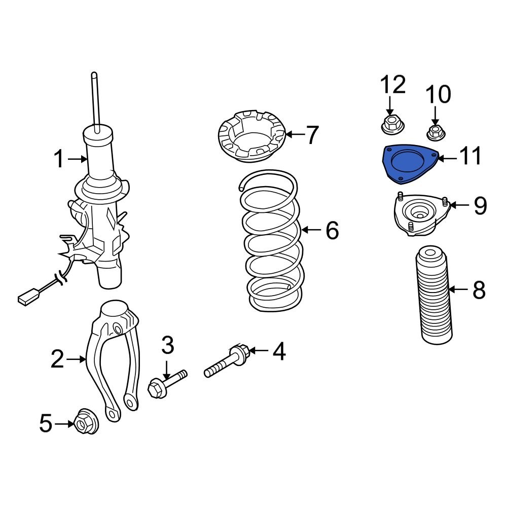 Infiniti OE 55338EG00A Rear Suspension Shock Absorber & Strut Mount Gasket