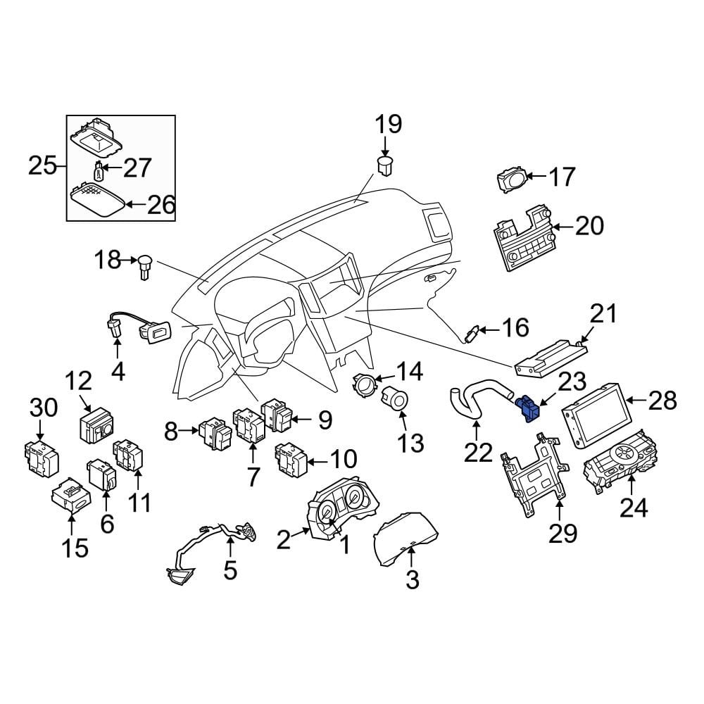 Infiniti OE 277203AA0A Cabin Air Temperature Sensor Aspirator Tube