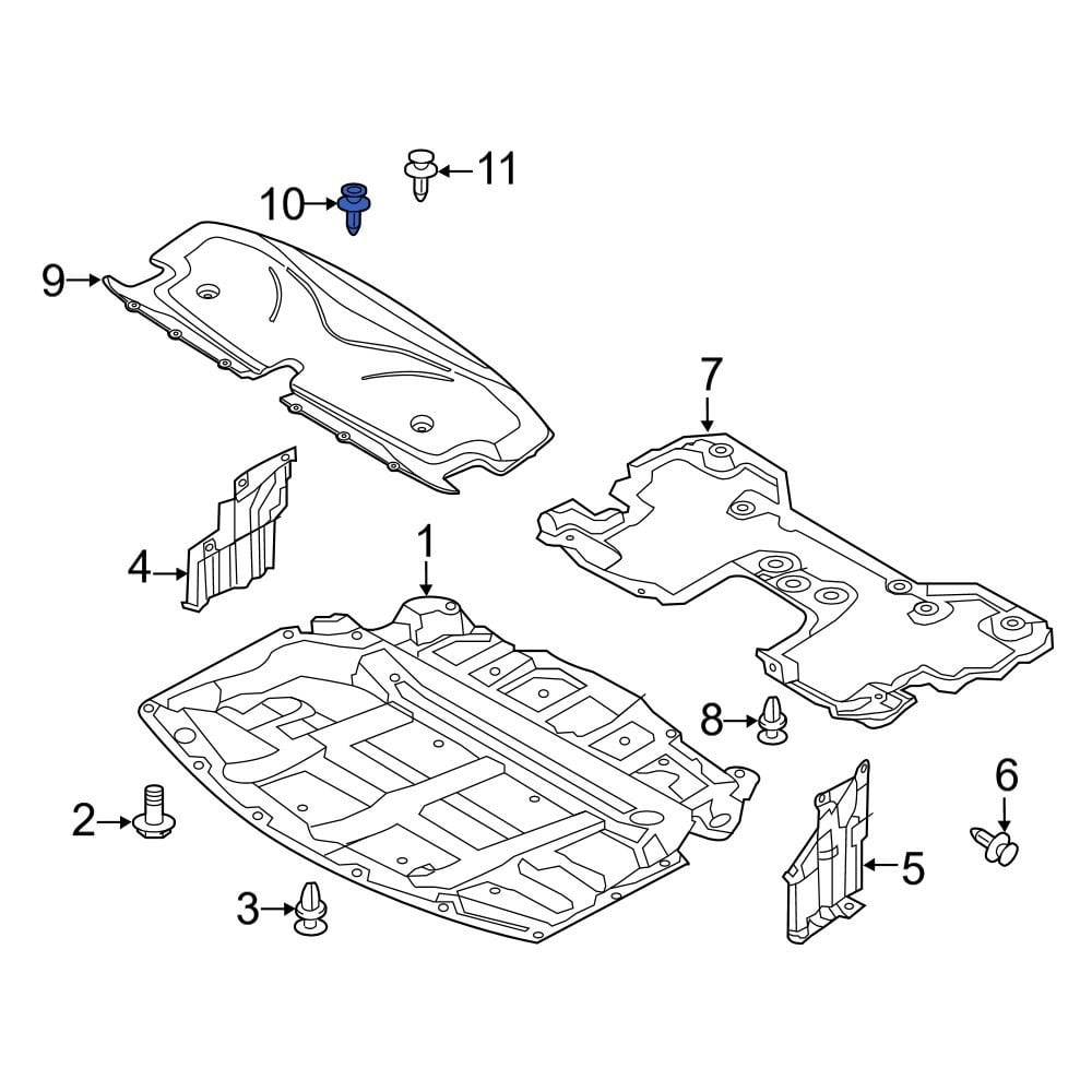 Infiniti OE 11296AG000 - Wheel Arch Molding Clip