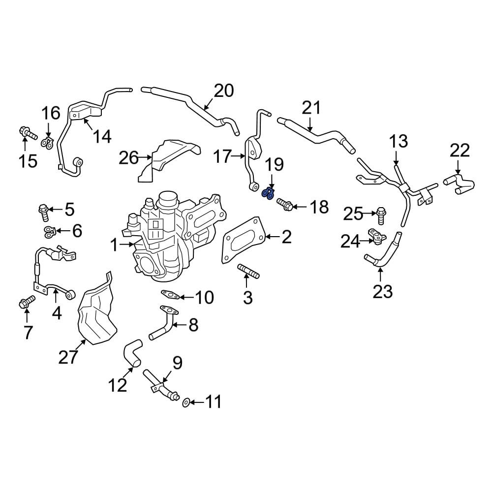 Infiniti OE 1518969F00 Turbocharger Coolant Line Gasket