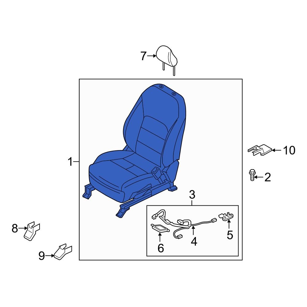 Infiniti OE 870005NB3A Front Right Seat