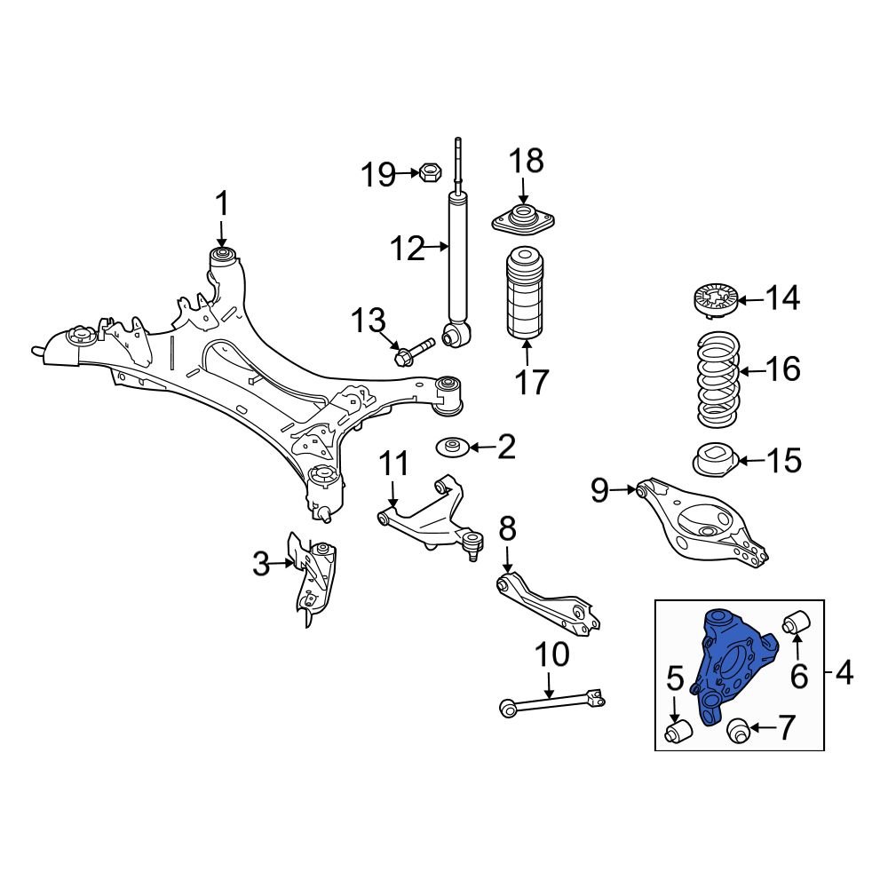 Infiniti OE 430183JA0B Rear Right Suspension Knuckle