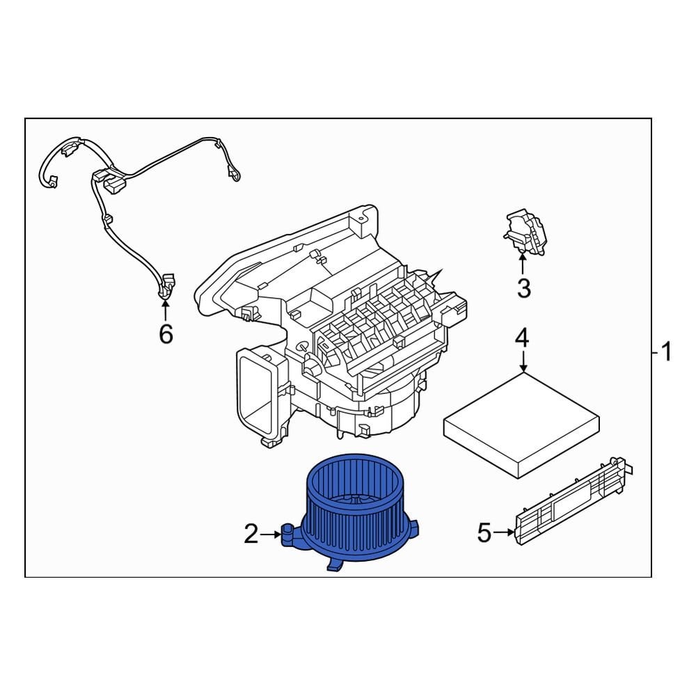 Infiniti OE 272206RF0A Front HVAC Blower Motor Assembly