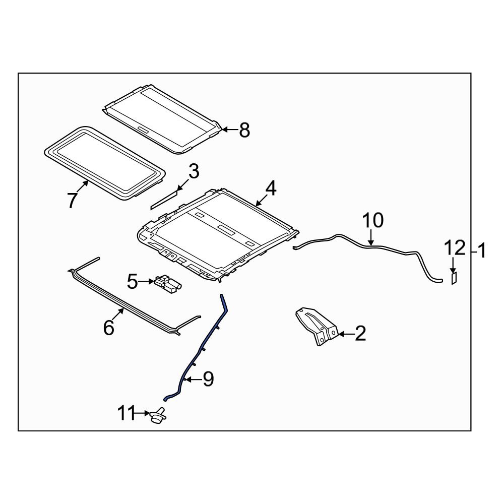 Infiniti OE 913905VG0A Front Right Sunroof Drain Hose