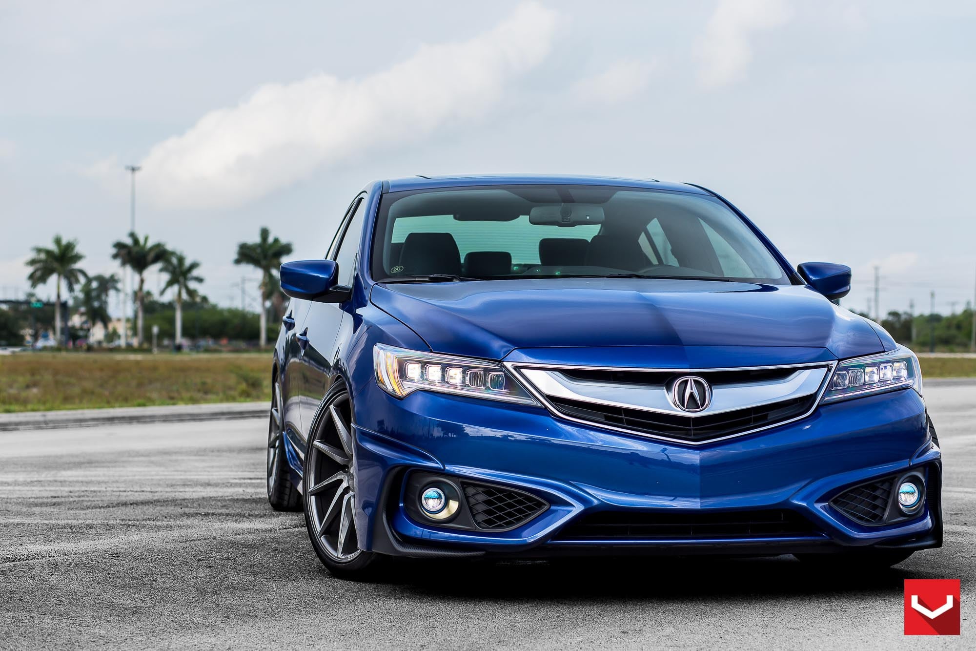 Blue Acura ILX on Vossen Machined Wheels - Photo by Vossen