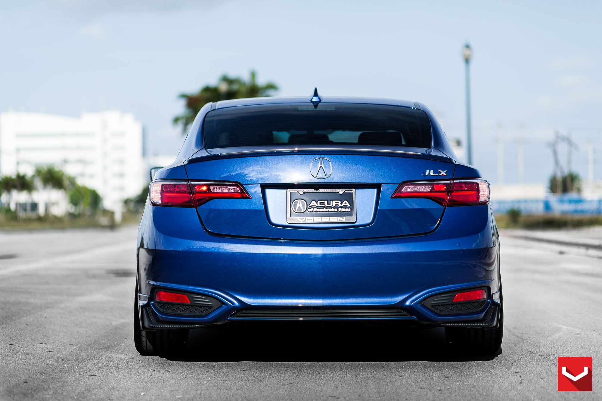 Blue Acura ILX with Aftermarket Taillights - Photo by Vossen