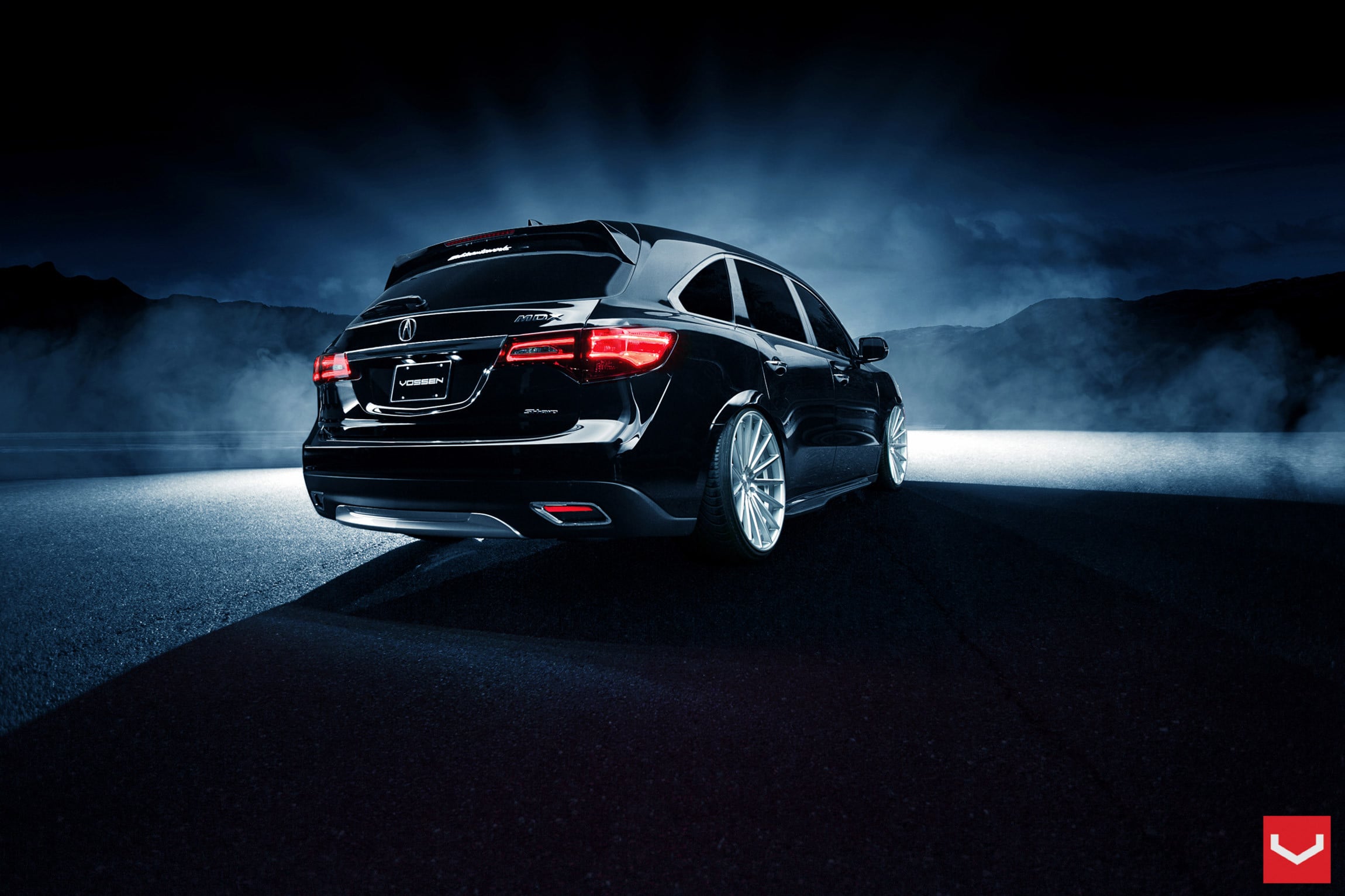 Acura MDX with Aftermarket Roofline Spoiler - Photo by Vossen