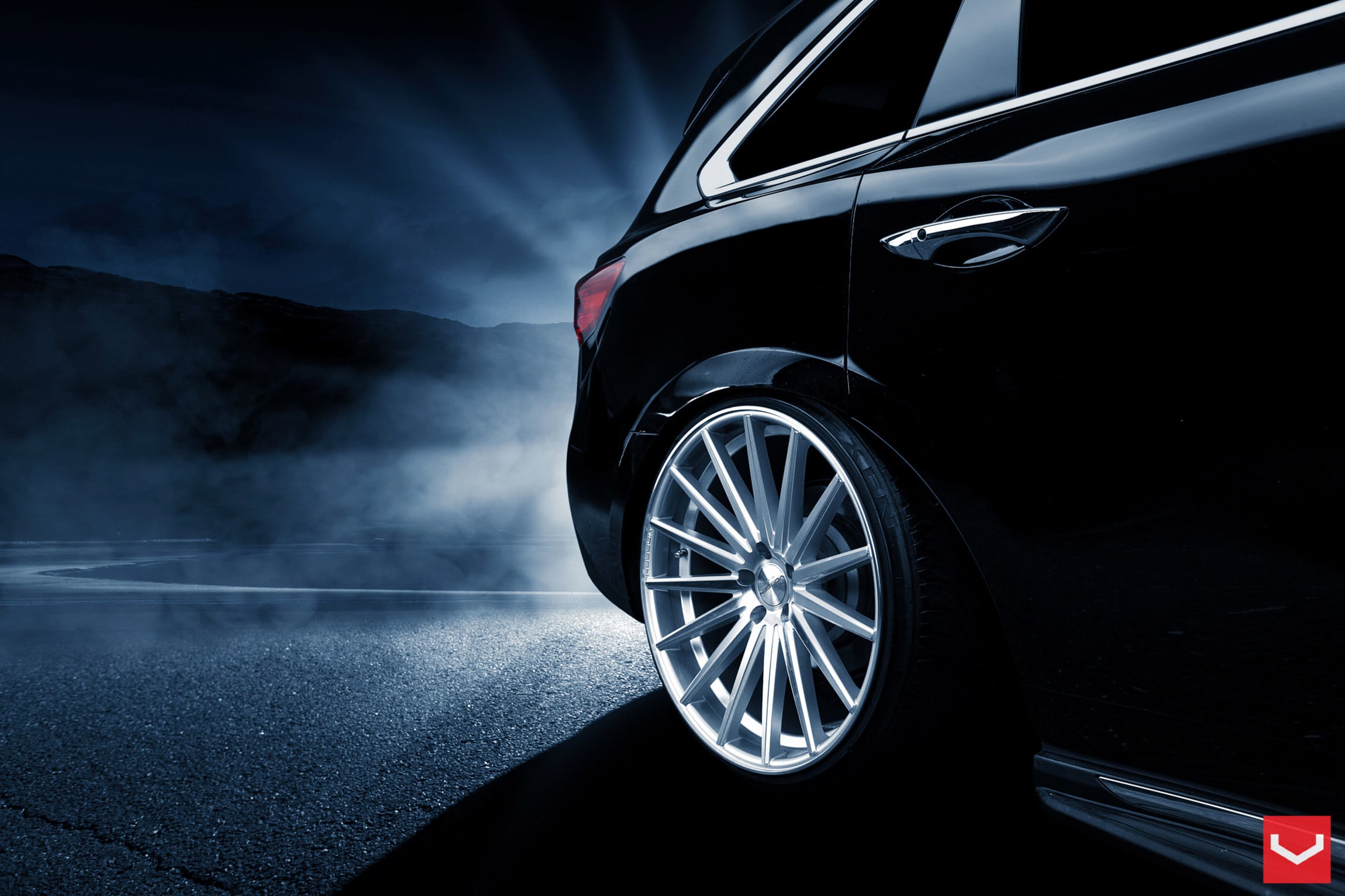 Black Acura MDX on Custom Chrome Vossen Wheels - Photo by Vossen