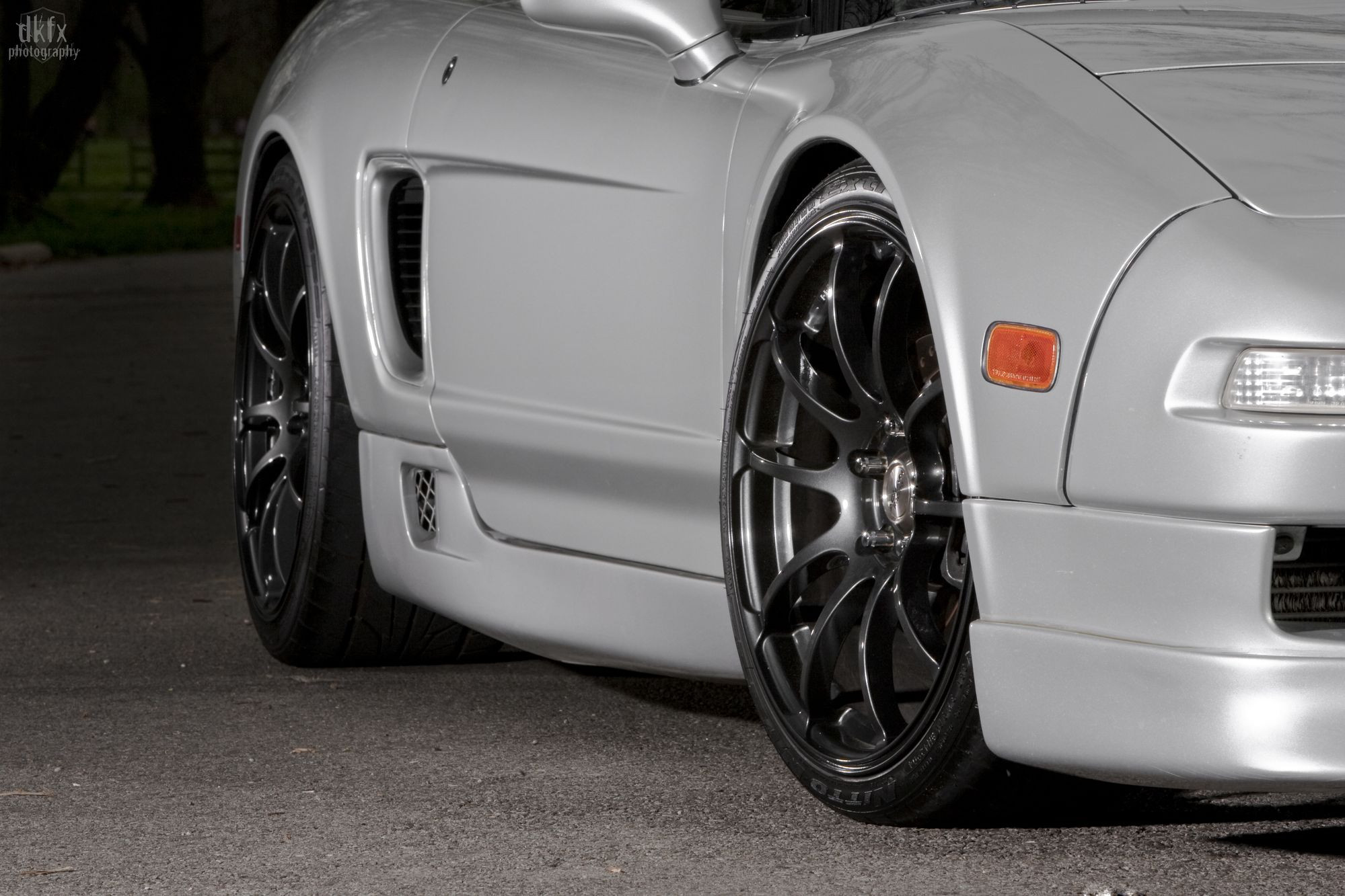 Gray Acura NSX with Custom Side Skirts - Photo by dan kinzie