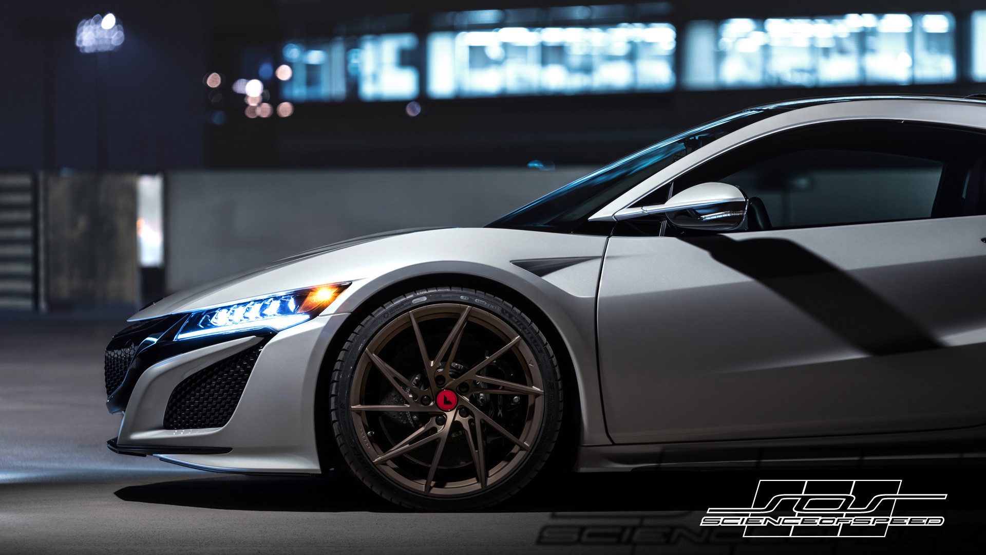 Custom Silver Acura NSX on Michelin Tires - Photo by Vorsteiner