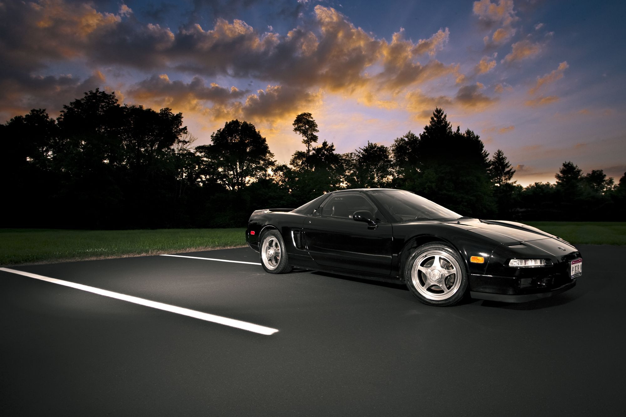 Black Acura NSX with Crystal Clear Headlights - Photo by dan kinzie
