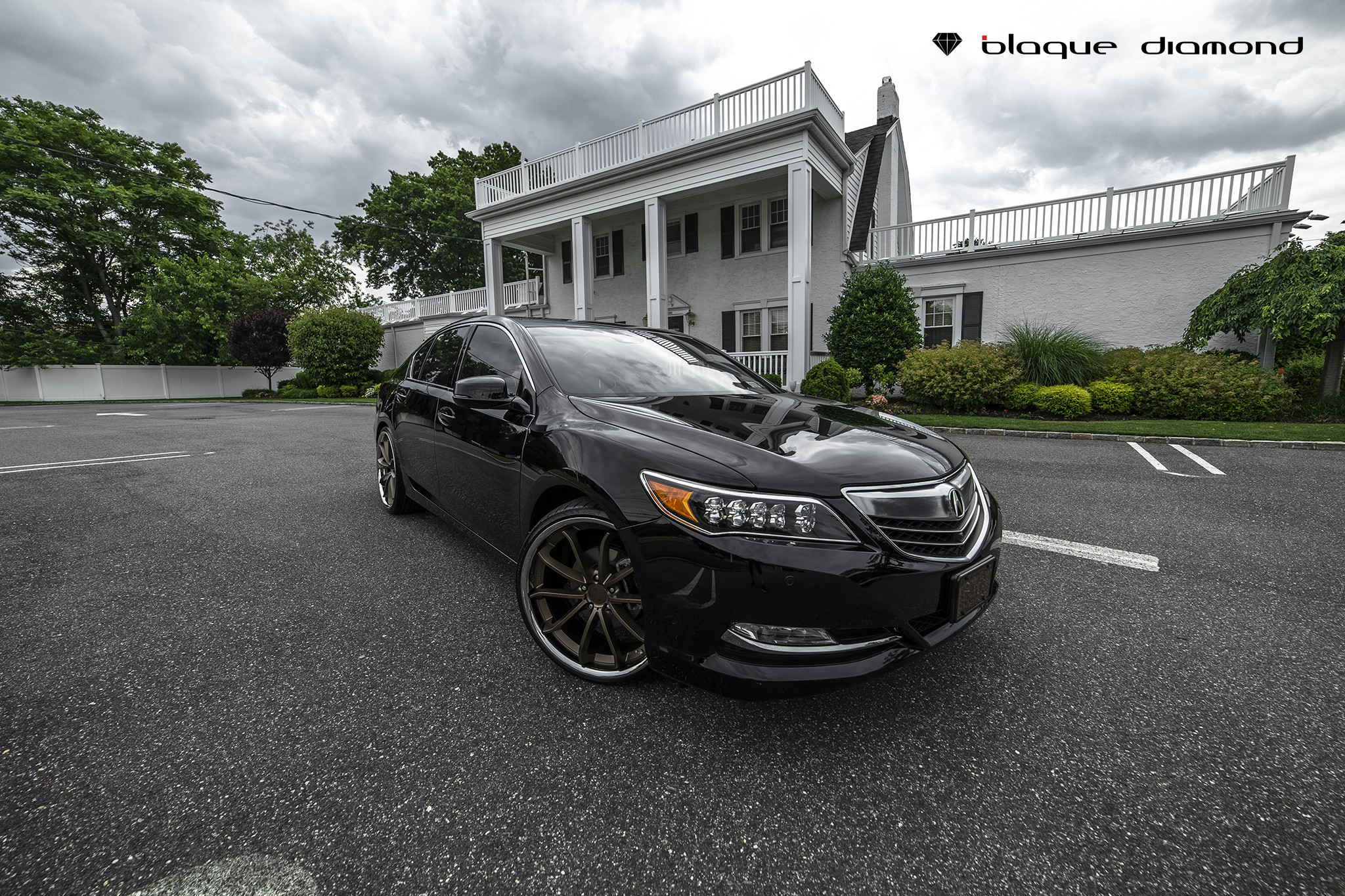 Aftermarket LED Headlights on Black Acura RLX - Photo by Blaque Diamond