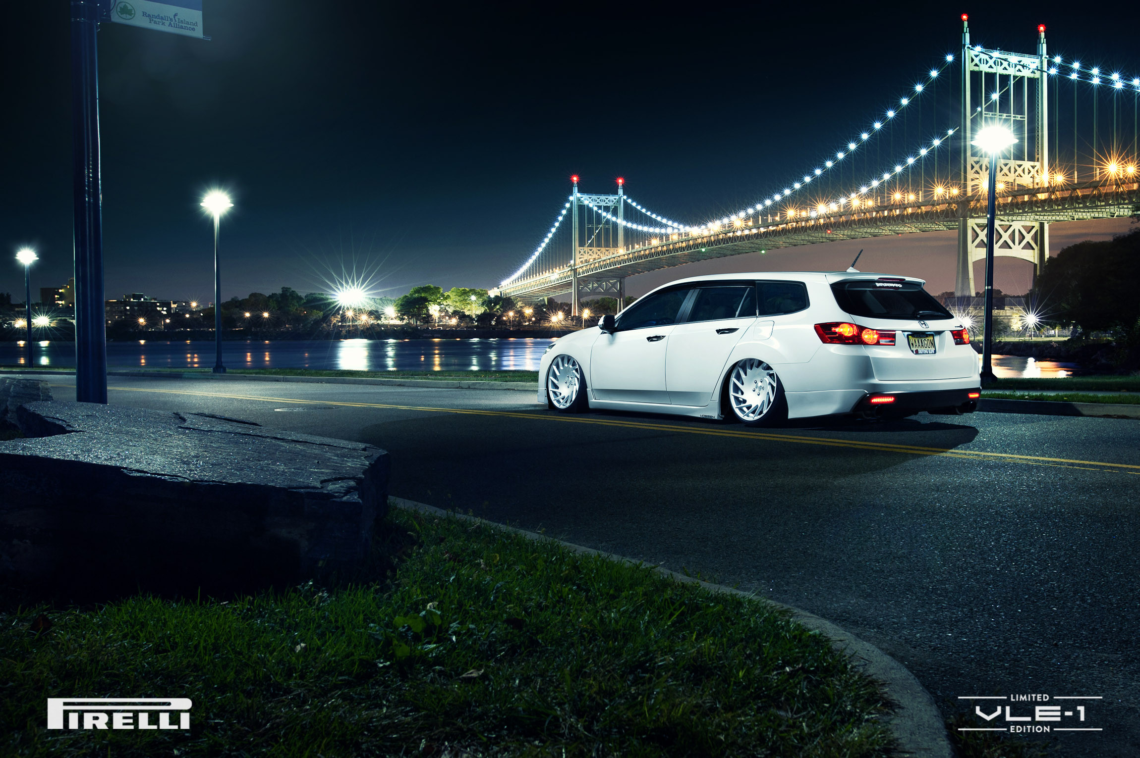 White Acura TSX with Rear Diffuser - Photo by Vossen