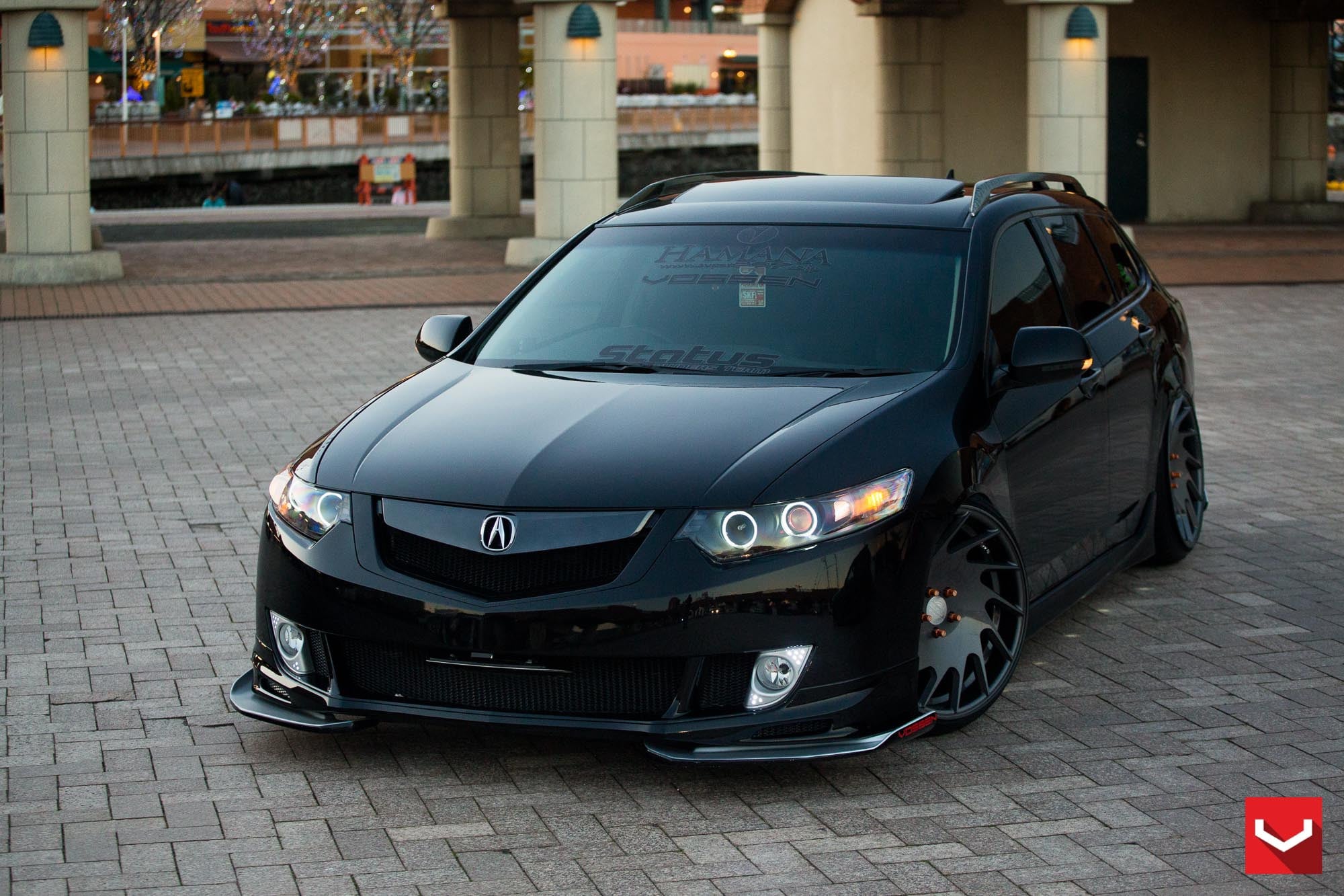 Halo Projector Headlights on Acura TSX - Photo by Vossen