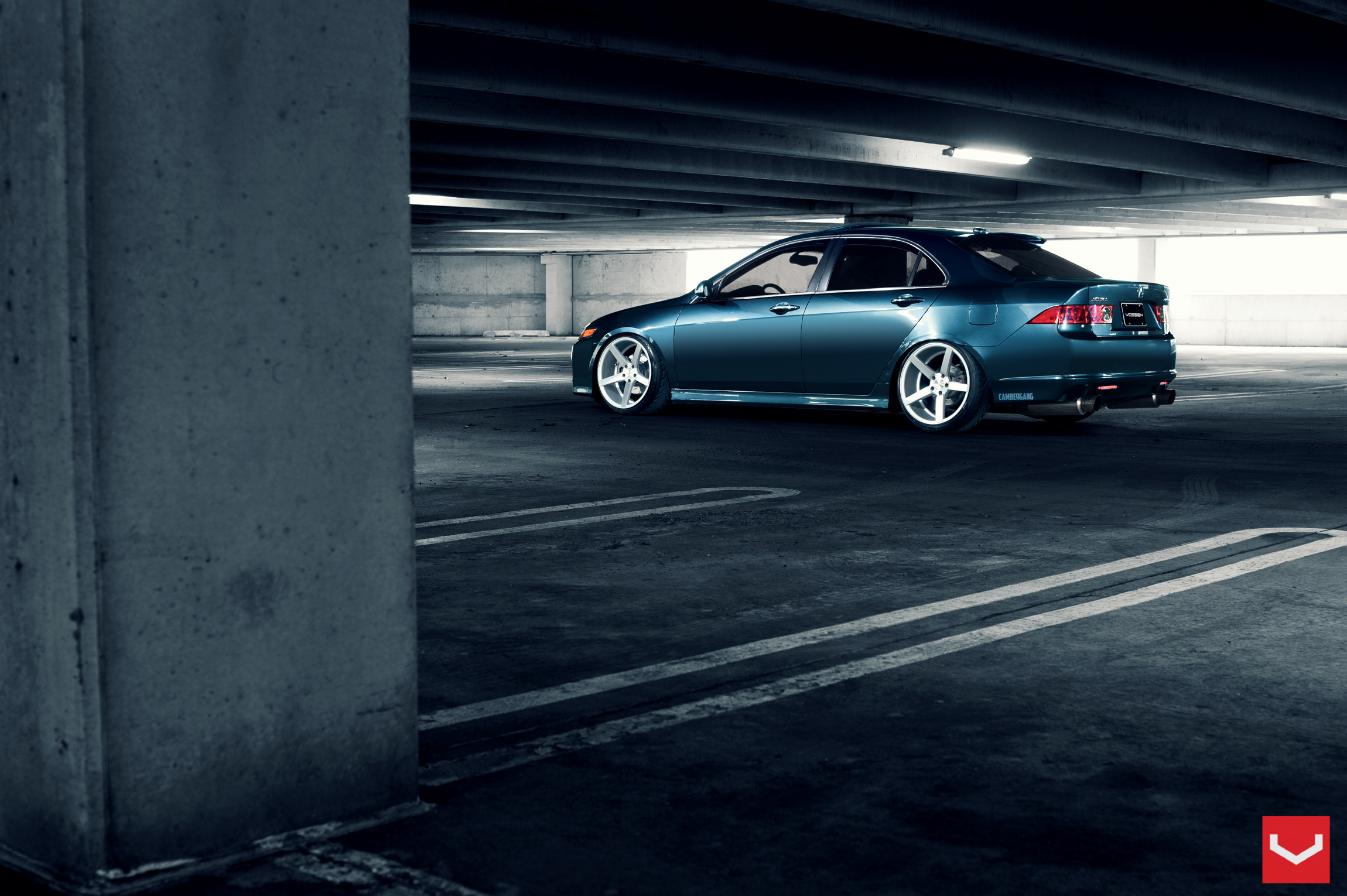 Custom Exhaust Syste on Acura TSX - Photo by Vossen
