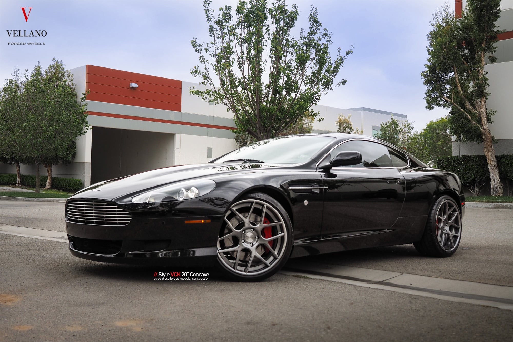 Chrome Billet Grille on Black Aston Martin DB9 - Photo by Vellano