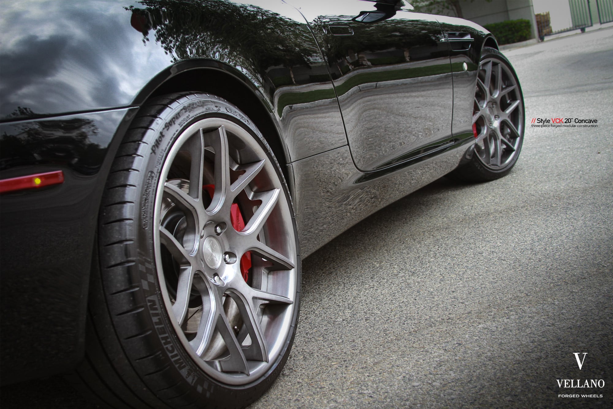 20 Inch Forged Vellano Rims on Black Aston Martin DB9 - Photo by Vellano