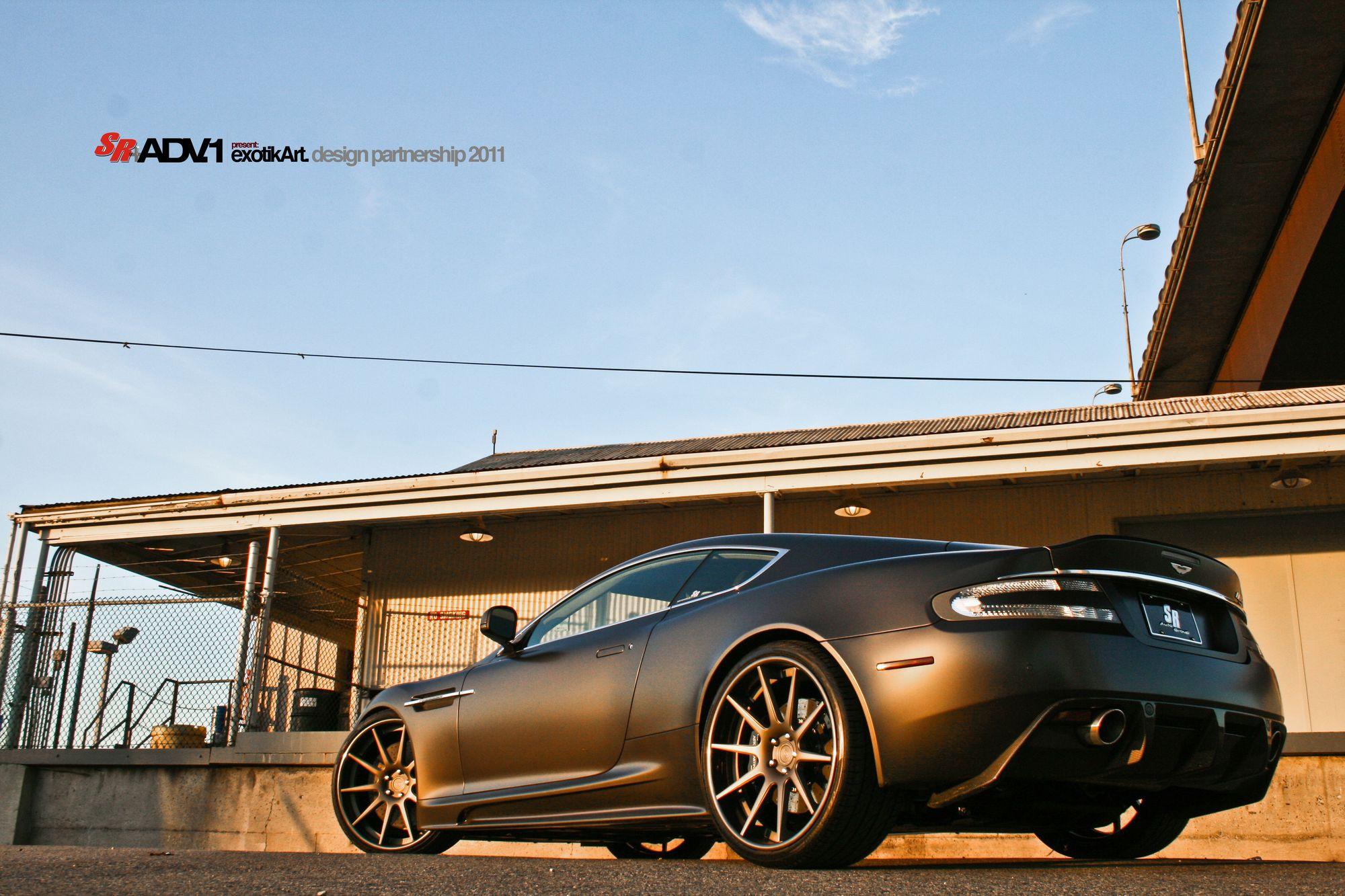 Custom LED Taillights on Black Aston Martin DBS - Photo by ADV.1