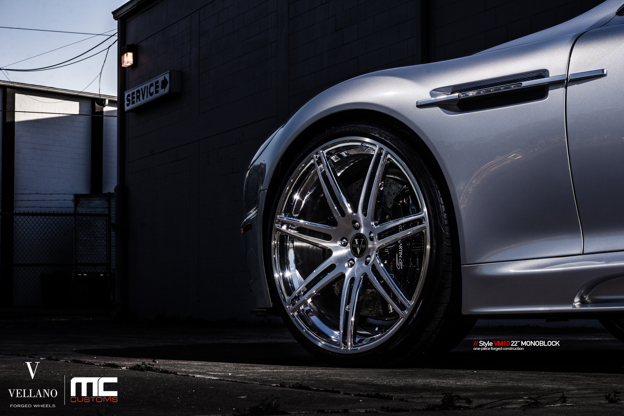 Silver Aston Martin DBS with 22 Inch Vellano Wheels - Photo by Vellano