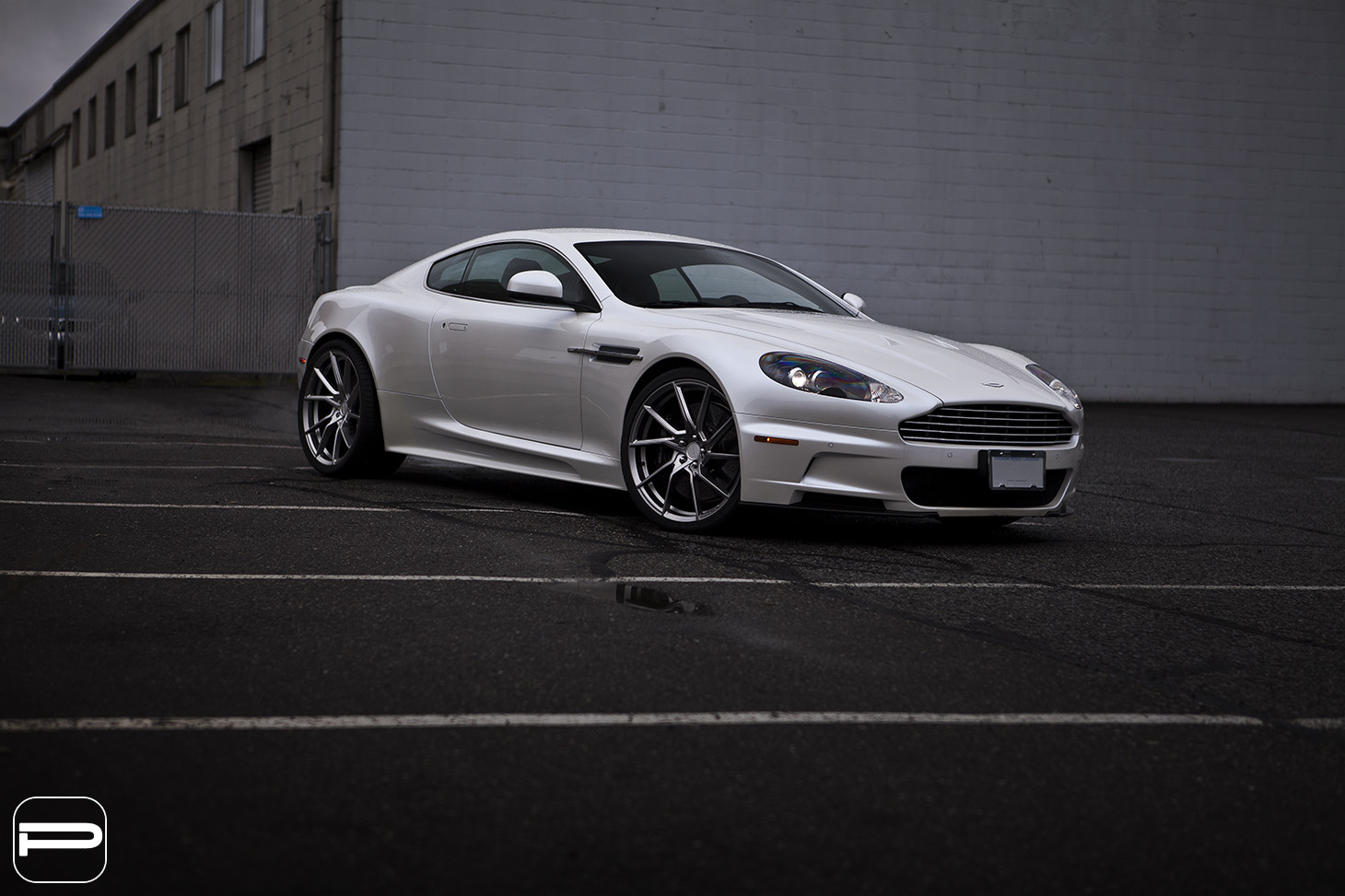 Custom White Aston Martin DBS Side Skirts - Photo by PUR Wheels