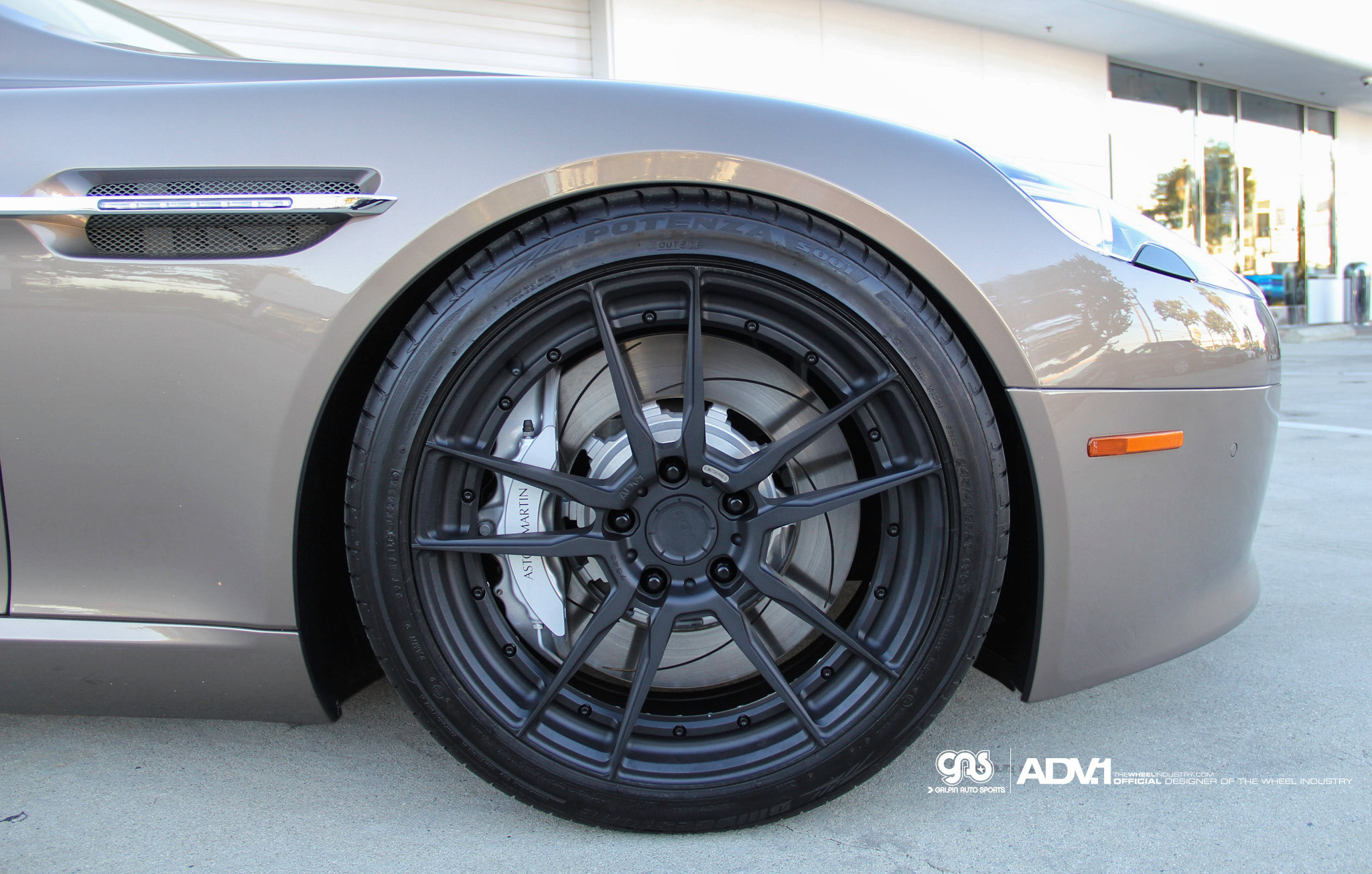 Forged ADV1 Wheels on Gray Aston Martin Rapide - Photo by ADV.1