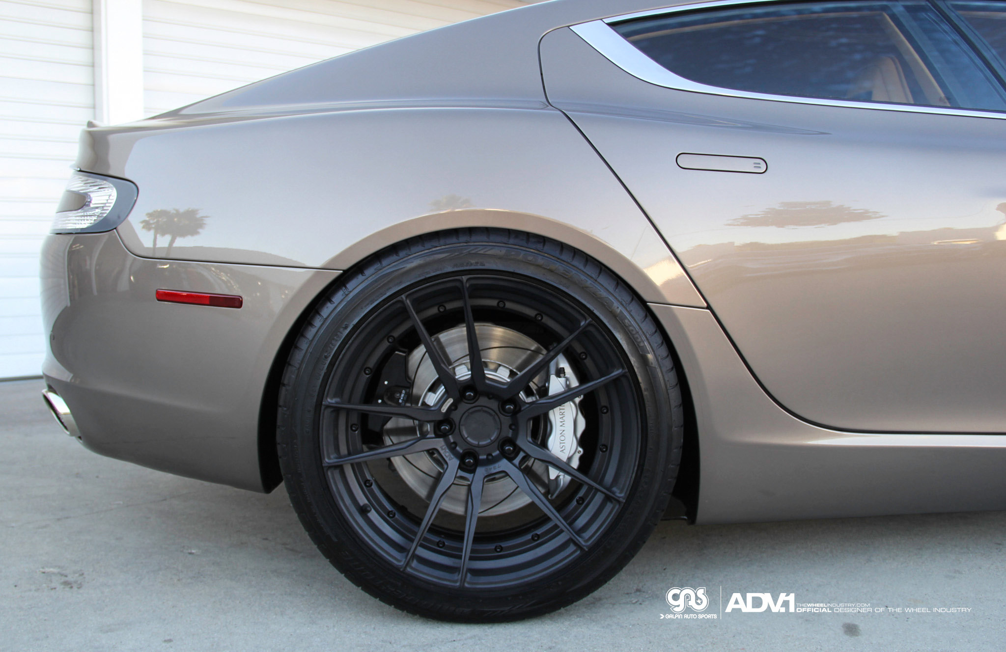Gray Aston Martin Rapide with Black Matte ADV1 Wheels - Photo by ADV.1